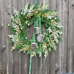Frosted Evergreen Elegance Wreath