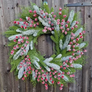 Frosted Cranberry Delight Wreath
